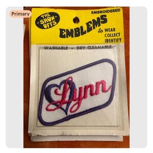 Emblems Patch 'The Show Offs' vintage 70s name Lynn